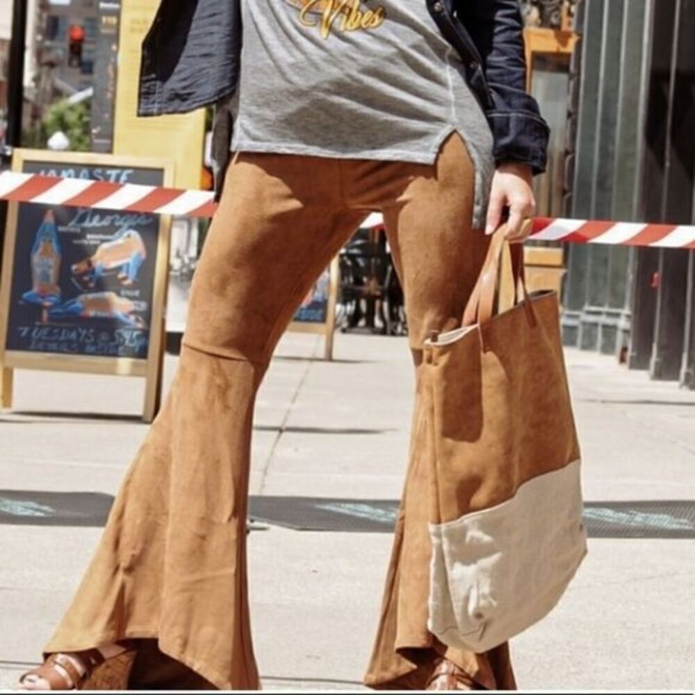 Luxurious Suede Bell Bottoms - Picture 11 of 16